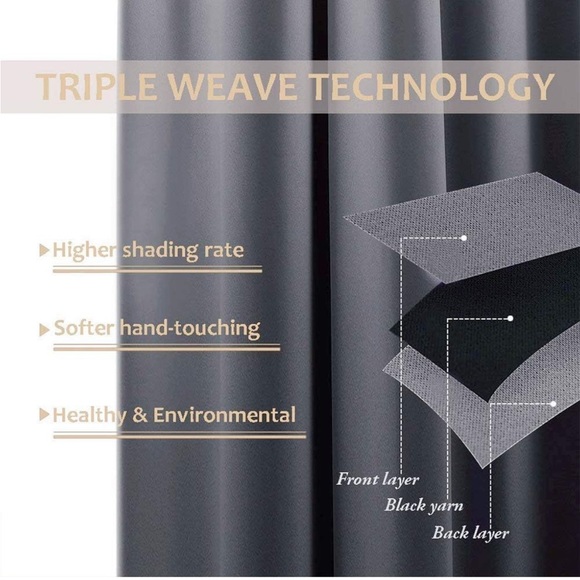 Blackout Thermal Insulated Curtains NWOT - Picture 3 of 5